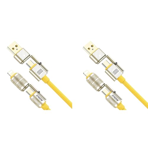 Verilux® 240W USB C 4 in 1 Fast Charging Cable 1.5m Silicone Multi Charging Zinc Alloy Metal Connectors Universal for Phone Tablet 2PCS Verilux® 240W USB C 4 in 1 Fast Charging Cable 1.5m Silicone Multi Charging Zinc Alloy Metal Connectors Universal for Phone Tablet 2PCS